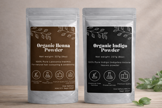 Organic Henna & Indigo Hair Dye Bundle